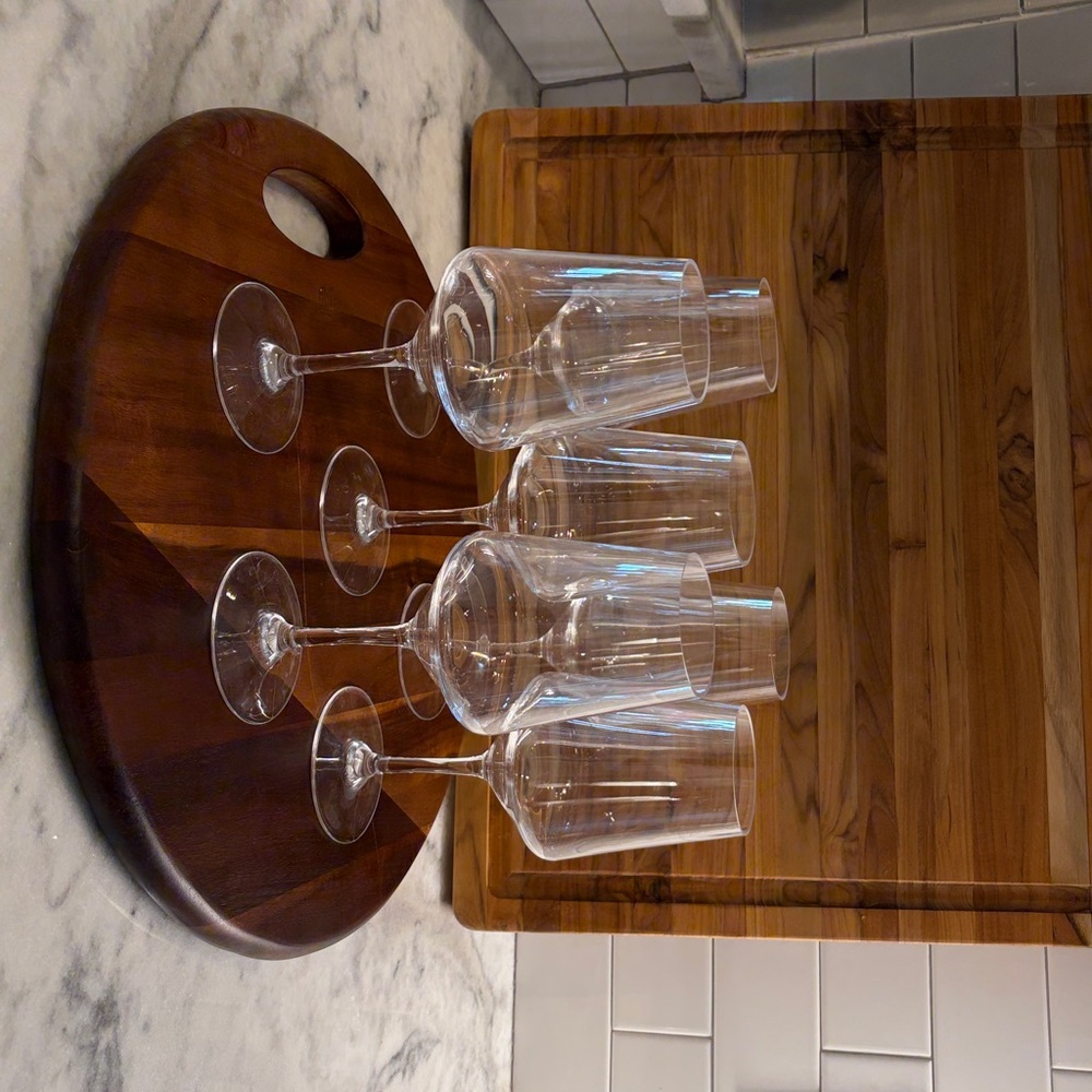 Elegant Clear Acrylic Wine Glass Set